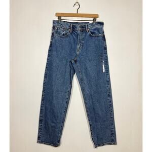 NEW American Eagle Loose Jeans Men's Size 32x32 Blue Denim Stretch Distressed